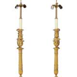 A PAIR OF EMPIRE ORMOLU THREE-LIGHT CANDELABRA MOUNTED AS LAMPS - фото 5