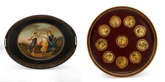 A REGENCY POLYCHROME TOLE PEINTE TRAY - фото 1