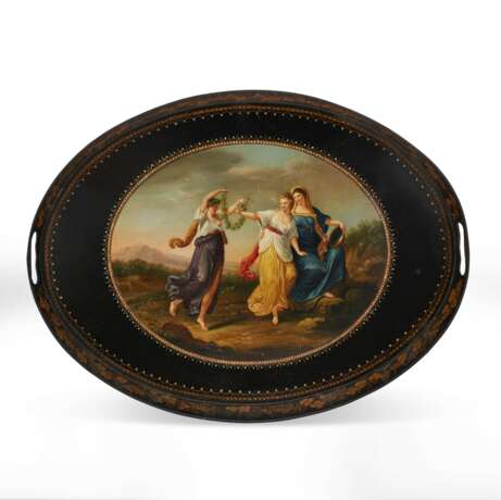 A REGENCY POLYCHROME TOLE PEINTE TRAY - photo 3