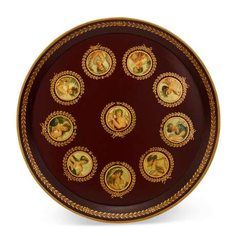 A REGENCY POLYCHROME TOLE PEINTE TRAY - Foto 5