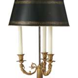 A FRENCH ORMOLU THREE-LIGHT BOUILLOTTE LAMP - фото 1