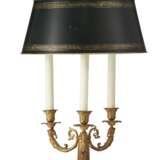 A FRENCH ORMOLU THREE-LIGHT BOUILLOTTE LAMP - фото 2