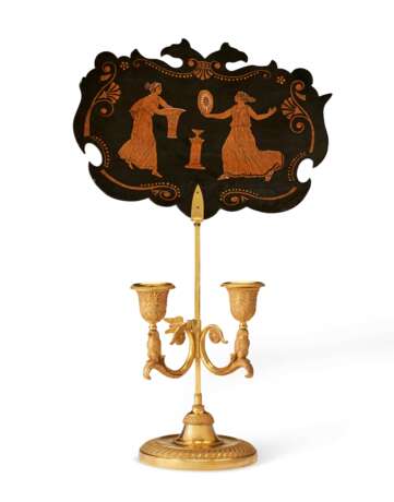 A RUSSIAN ORMOLU TWO-BRANCH CANDELABRUM - photo 1