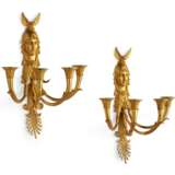 A PAIR OF RUSSIAN ORMOLU FOUR-BRANCH WALL-LIGHTS - фото 2