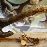 Battle axe “Axe.”, Walnut, Wood carving, Russia, 2021 - photo 3