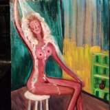 Gemälde „Nackt unter der Dusche“, Hartfaserplatte, Pinsel, Genre Nude, Ukraine, 2021 - Foto 1