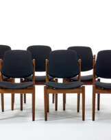 Lot consisting of six chairs with movable backrest model