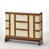 Bar cabinet with parallelepiped body with bench base in different edged and veneered woods - Foto 2