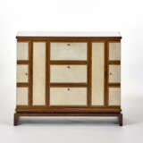 Bar cabinet with parallelepiped body with bench base in different edged and veneered woods - photo 3