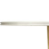 Table with circular top in Carrara statuary marble, double-bull edge and groove - photo 3
