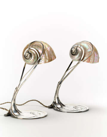 Pair of Jugendstil table lamps model "Nautilus" - фото 1