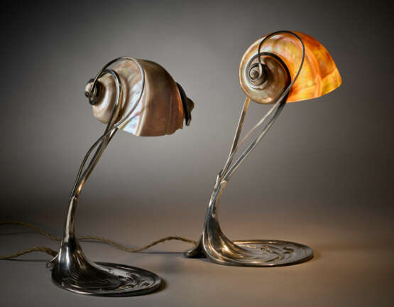 Pair of Jugendstil table lamps model "Nautilus" - фото 2