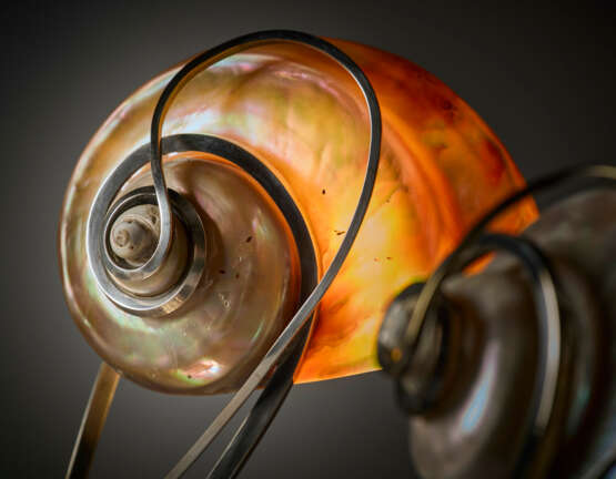 Pair of Jugendstil table lamps model "Nautilus" - Foto 3