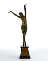 Danzatrice egizia | Polychrome enamelled bronze sculpture