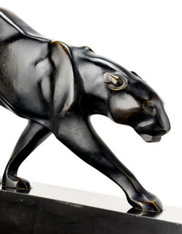 Bronze panther with black marble base - Foto 2