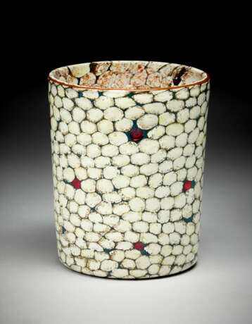 Cylindrical vase with murrine and powder - фото 2