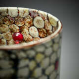 Cylindrical vase with murrine and powder - фото 4
