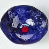 Ceramic bowl glazed in blue and red - Foto 4