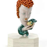 Polychrome glazed terracotta sculpture - photo 1