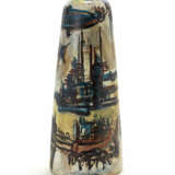 Polychrome glazed ceramic vase with informal decorations - photo 1