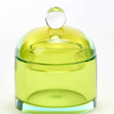 Composter in transparent yellow solid glass with lid - фото 1