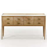 Console in the style of Gio Ponti in light wood veneer with four drawers front - фото 1