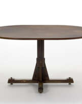 Dining table with oval top