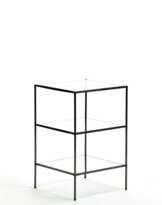 Coffee table with three shelves model 