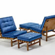 Lot consisting of a pair of armchairs joined to two footrests - Auktionspreise