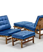 Илмари Тапиоваара. Lot consisting of a pair of armchairs joined to two footrests