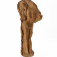 Terracotta high-relief mounted on a metal support depicting a naked woman from the back - Archives des enchères