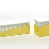 Two boxes in white and yellow ceramic - фото 1
