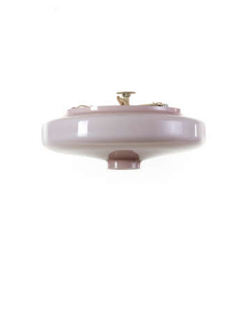 Ceiling lamp in pink coated blown glass - photo 1