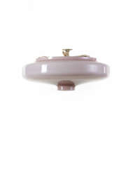 Ceiling lamp in pink coated blown glass