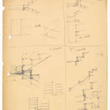 Lot consisting of fifteen sheets relating to the study for modular stairs for Casa Città - Foto 8