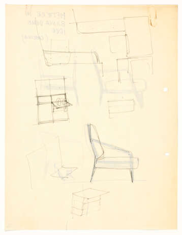 Mettere in banca delle idee (Cassina) | Studies for an armchair and for furniture for the Cassina company - photo 2