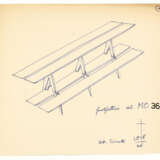 Study for a wooden table, probably intended for the Apem production - Foto 1