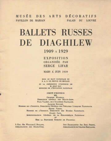 Ballets Russes de Diaghilew. 1909 a 1929 : Exposition organisée par Serge Lifar mars a juin 1939 / Musée des Arts décoratifs, pavillon de Marsan, palais du Louvre. - photo 2