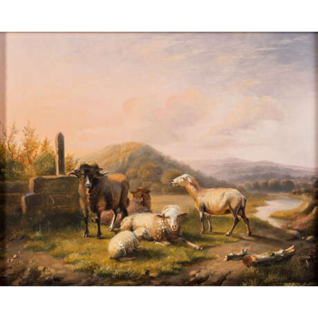 OMMEGANCK, BALTHAZAR PAUL (1755-1826) "Landschaft mit kleiner Schafherde" - Foto 1