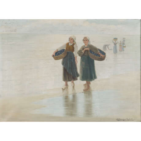 SIMONSON-CASTELLI, ERNST OSKAR (1864-1929), "Muschelsucherinnen am Strand", - фото 1