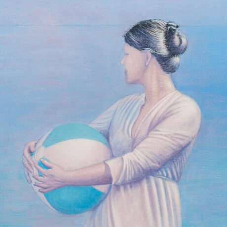 ANDERSEN, ERLING (1937-2010), "Junge Frau mit Wasserball am Strand", - photo 5