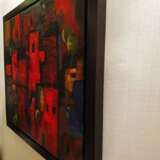 Абстрактная картина, Интерьерная картина, Картина маслом «Красный город», масло/холст на подрамнике, абстрактный импрессионизм, Абстракционизм, фигуративная абстракция, Армения, 2020 г. - фото 3