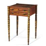 A FEDERAL POLYCHROME PAINT DECORATED TWO DRAWER STAND - фото 1