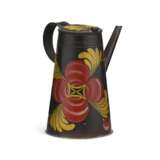 A BLACK-PAINTED TOLEWARE CHOCOLATE POT - фото 1