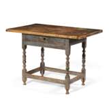 A WILLIAM AND MARY BLUE-PAINTED PINE TABLE - photo 1