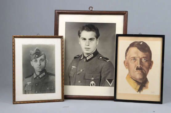 3 Militär Portraits im Rahmen - фото 1
