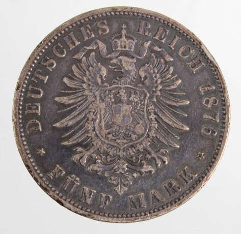 5 Mark Wilhelm I Preusen 1876 C - Foto 2