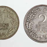 1 und 2 Reichsmark 1926 A - Foto 1