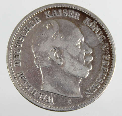 2 Mark Wilhelm I Preussen 1876 C - фото 1