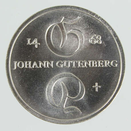 10 Mark DDR Johann Gutenberg 1968 - фото 1